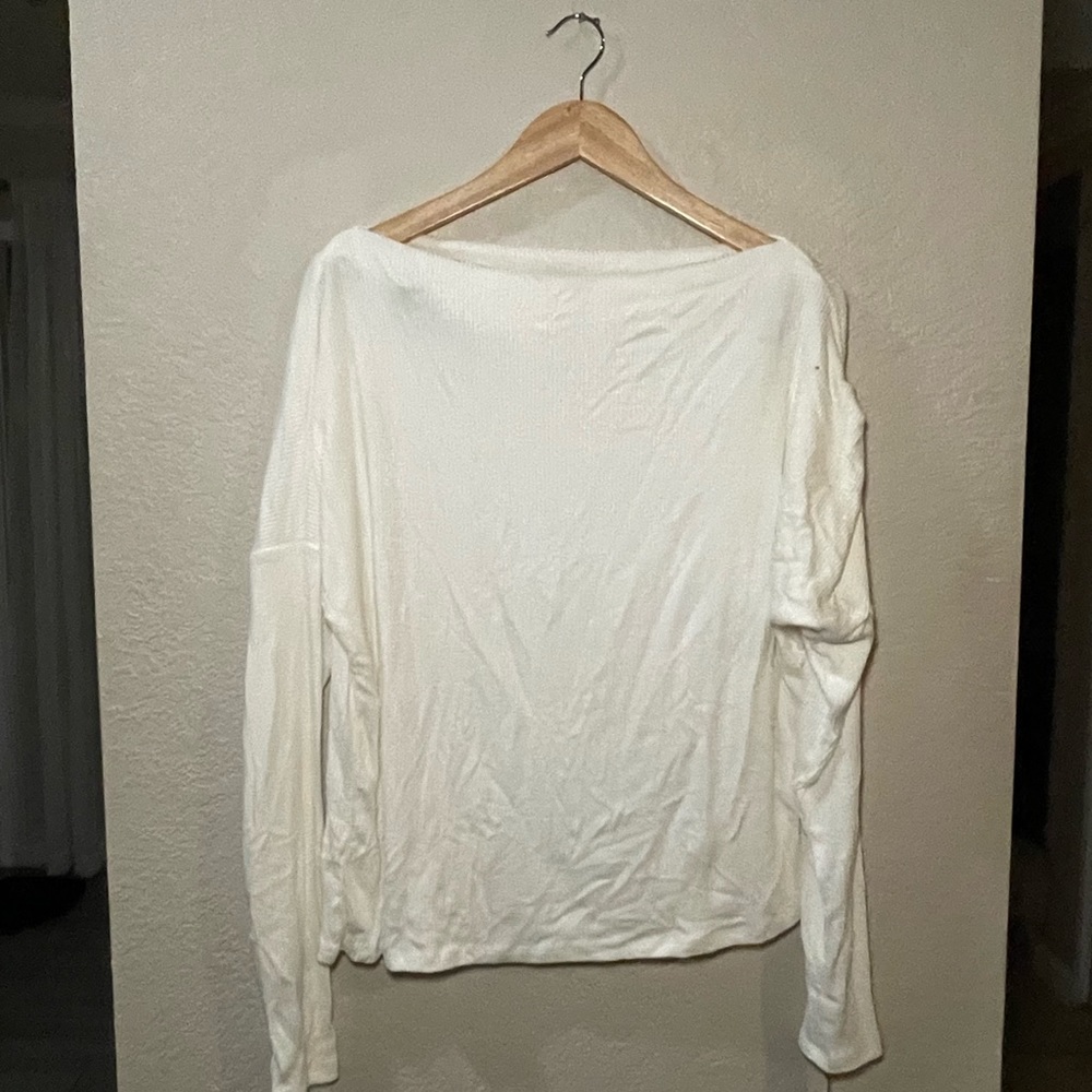 Michael Lauren | NWT! Cream Boat Neck Ribbed Long Sleeve Size: medium